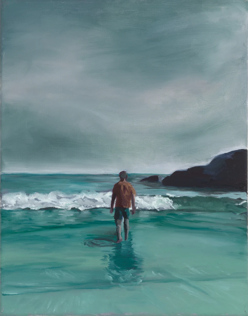 Casey in the Water — oil on canvas