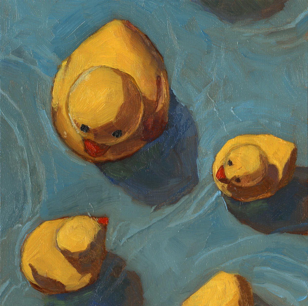 Rubber Ducks — oil on panel